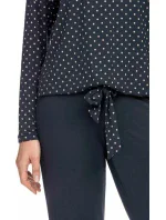 Dámske pyžamo 15068 - 572 tmavo modrá s bodkami - Vamp