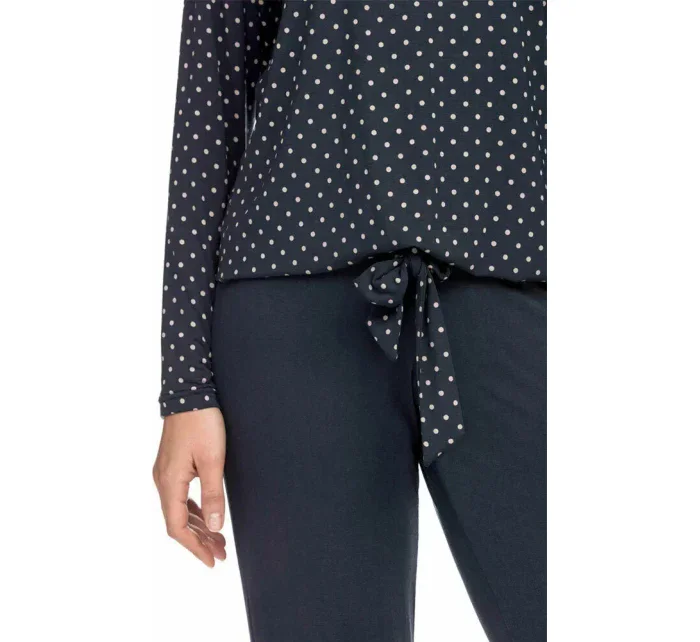 Dámske pyžamo 15068 - 572 tmavo modrá s bodkami - Vamp