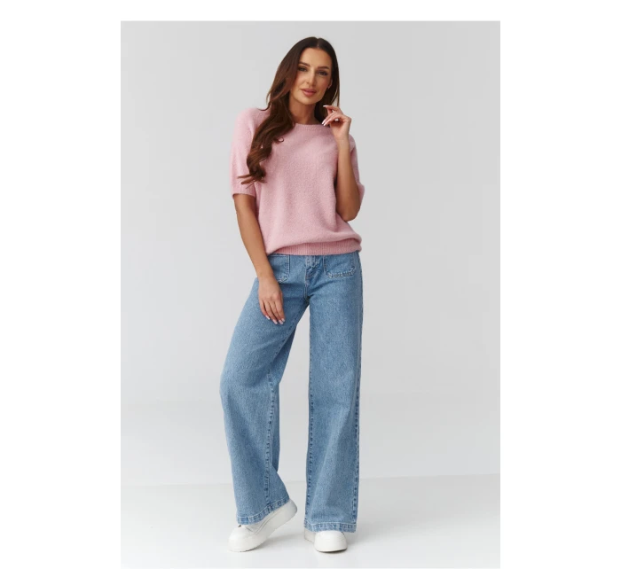 Sveter s krátkym rukávom model 224079 Makadamia Sveter s krátkym rukávom model 224079 Makadamia