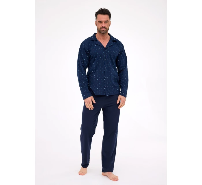 pyžamo model 21259220 délka/r S2XL pánské rozepínací - Cornette pyžamo model 21259220 délka/r S2XL pánské rozepínací - Cornette