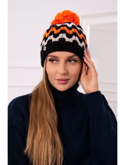 Dámská čepice Laila orange model 18751315 - K-Fashion Dámská čepice Laila orange model 18751315 - K-Fashion