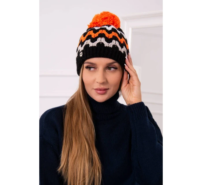 Dámská čepice Laila orange model 18751315 - K-Fashion Dámská čepice Laila orange model 18751315 - K-Fashion