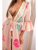 Dámský boho plášť s výšivkou meruňka Dámský boho plášť s výšivkou meruňka