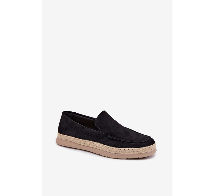 Mokasyny Espadryle Pánské Černé Rexton