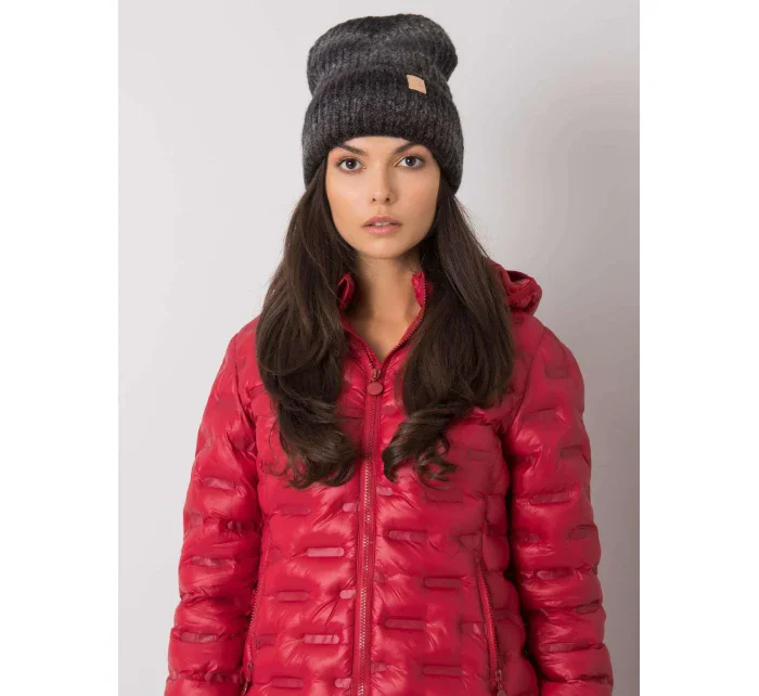Dámská čepice JK CZ 23 model 17508446 šedá černá - FPrice Dámská čepice JK CZ 23 model 17508446 šedá černá - FPrice