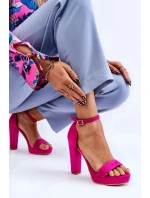 Semišové sandále na podpätku Fuchsia Spectacular Semišové sandále na podpätku Fuchsia Spectacular