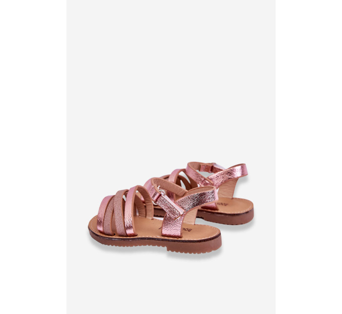 Detské sandále s remienkami Pink Isla