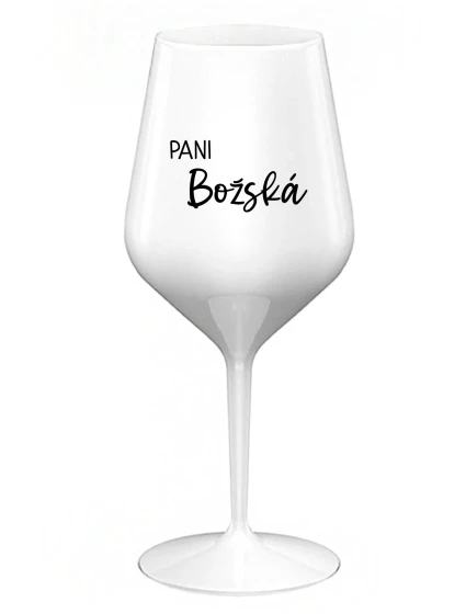 PANI BOŽSKÁ - biely nerozbitný pohár na víno 470 ml PANI BOŽSKÁ - biely nerozbitný pohár na víno 470 ml