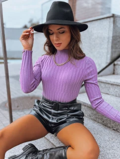 Dámsky sveter s rolákom OASIS fialový FashionStreet MY2242