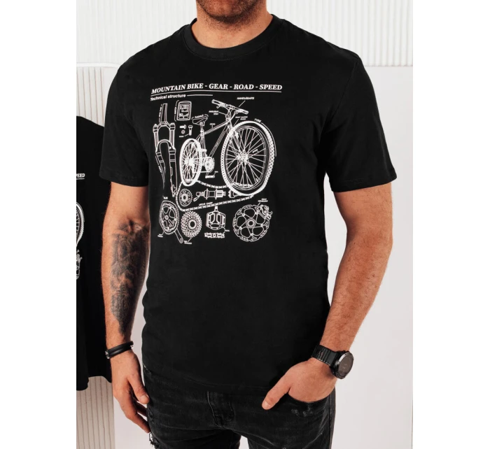 Pánské tričko s potiskem černé model 21973703 - Dstreet
