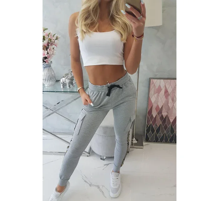 Šedé model 18743724 kalhoty - K-Fashion Šedé model 18743724 kalhoty - K-Fashion