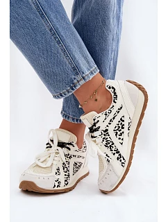 Kožené Semišové Dámské Tenisky Big Star TT274548 Bílé