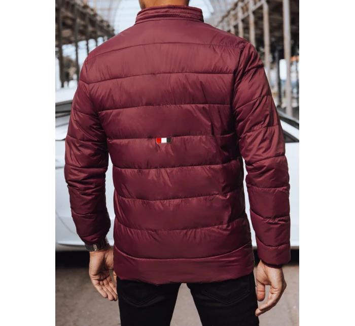 Pánská prošívaná bunda bordó Dstreet model 21969894 - FashionStreet