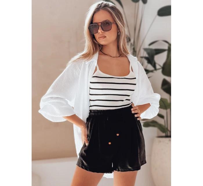 Dámske látkové šortky SUMMER TRIP black FashionStreet SY0433