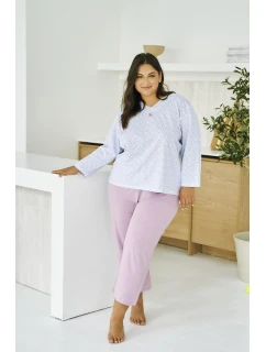 Taro Debora 3463 long/r 2XL-4XL Z25/26 dámske pyžamo