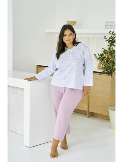 Taro Debora 3463 long/r 2XL-4XL Z25/26 dámske pyžamo