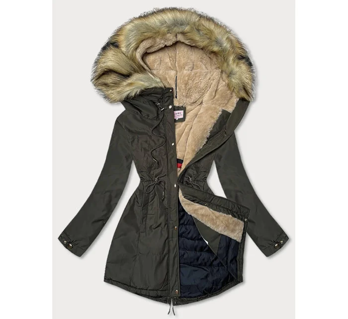 CIEPŁA DAMSKA PARKA ZIMOWA KHAKI model 21241757 - MHM CIEPŁA DAMSKA PARKA ZIMOWA KHAKI model 21241757 - MHM