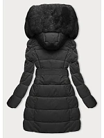 Dámska zimná bunda s kožušinou čierna (2M-008) Dámska zimná bunda s kožušinou čierna (2M-008)