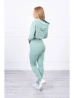 Komplet z szerokimi ściągaczami ciemny miętowy Komplet z szerokimi ściągaczami ciemny miętowy