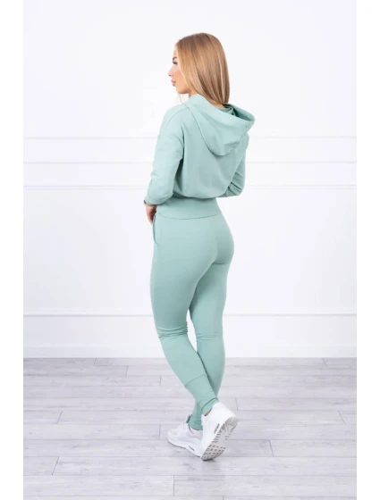 Komplet z szerokimi ściągaczami ciemny miętowy Komplet z szerokimi ściągaczami ciemny miętowy