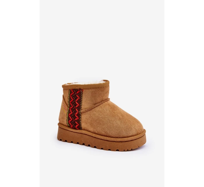 Śniegowce Botki Ocieplane Dziecięce Camel Leonora