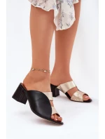 Kožené Dámské Klapky Na Podpatku model 21697462 - Maciejka