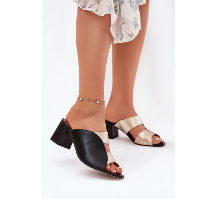 Kožené Dámské Klapky Na Podpatku model 21697462 - Maciejka