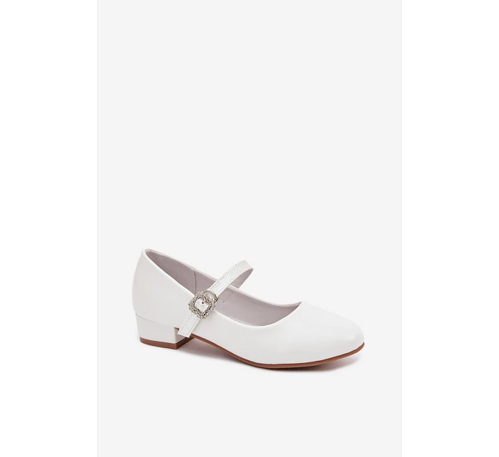 Dětské balerínky s páskem  Bílé model 22069559 - VINCEZA
