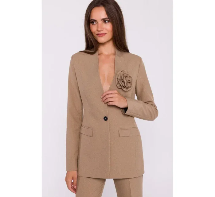 model 20502930 Květinové sako béžové - STYLOVE