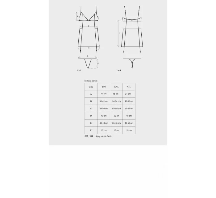 Korzet model 18027602 corset XXL - Obsessive