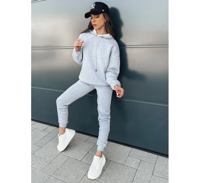 PREMIUM dámská tepláková souprava světle šedá Dstreet model 21967292 - FashionStreet
