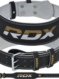 KULTURISTICKÝ OPASOK NA CVIČENIE KOŽENÝ 4" ZLATÝ - RDX S