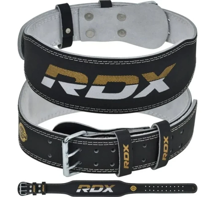 KULTURISTICKÝ OPASOK NA CVIČENIE KOŽENÝ 4" ZLATÝ - RDX S KULTURISTICKÝ OPASOK NA CVIČENIE KOŽENÝ 4" ZLATÝ - RDX S