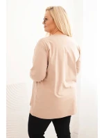 Dámská blůza Plus Size s V výstřihem a dlouhým rukávem fango