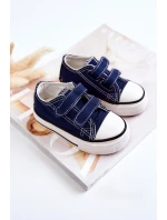 Dziecięce Trampki Na Rzepy Granatowe Bernie