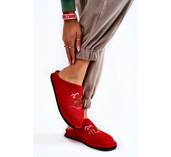 Domácí pantofle Big Star KK276017 Červeno-béžová Domácí pantofle Big Star KK276017 Červeno-béžová