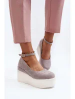 Dámské espadrilky na klínově šedé Malla Dámské espadrilky na klínově šedé Malla