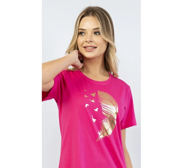 Dámska nočná košeľa s krátkym rukávom Pierko Dámska nočná košeľa s krátkym rukávom Pierko