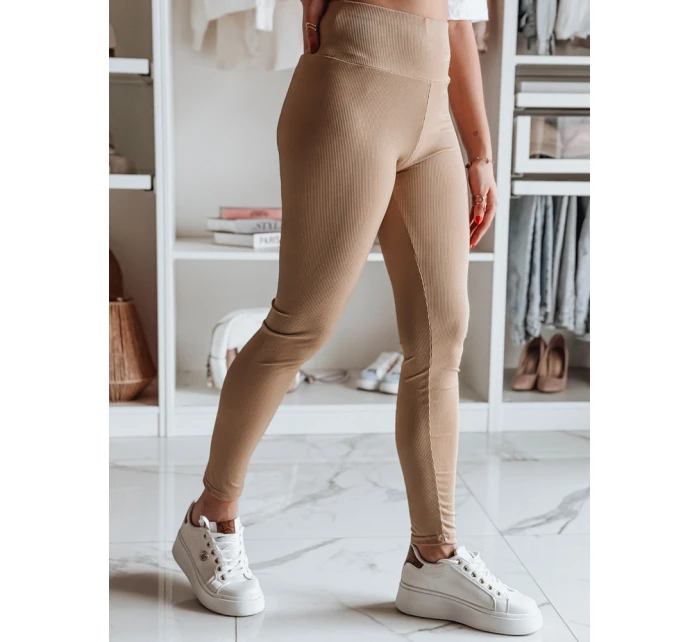 Dámské žebrované legíny camel Dstreet model 21970576 - FashionStreet