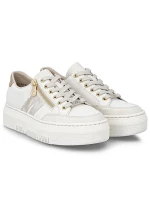 Dámske kožené tenisky na platforme béžovej farby Rieker M1912-80