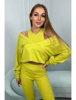 model 18752914 set halenka + top + legíny kiwi - K-Fashion model 18752914 set halenka + top + legíny kiwi - K-Fashion