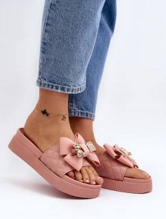 Dámské Žabky S Mašlí a Medvídkem Růžové model 21648652 - Boto