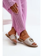 Dámské Sandály S Ozdobami model 21665122 Béžové - S.Barski