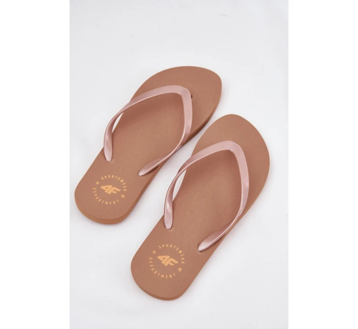 Damskie Japonki Klapki 4FMM00FFLIF018-82S Jasnobrązowe