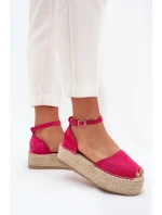 Dámské espadrilky na platformě s pletením fuchsie model 21704459 - Boto