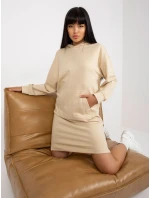 Šaty D10044C30296A svetlo béžové