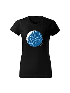 Personalizované dámské tričko s potiskem mapy