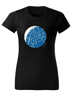 Personalizované dámské tričko s potiskem mapy