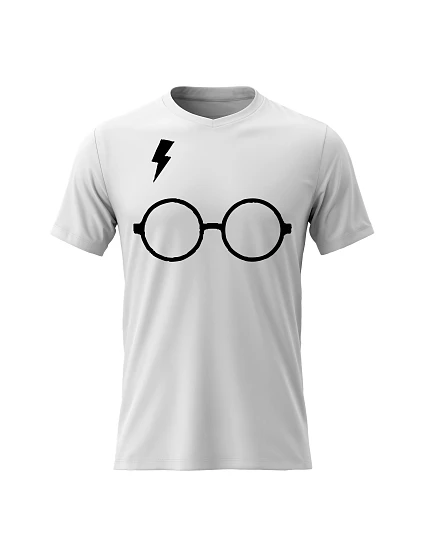 Pánske bavlnené tričko s potlačou - HARRY POTTER - biele