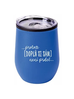 Personalizovaný klasický biely keramický hrnček 300 ml – ... lebo [doplň si sám] nie je sranda ...